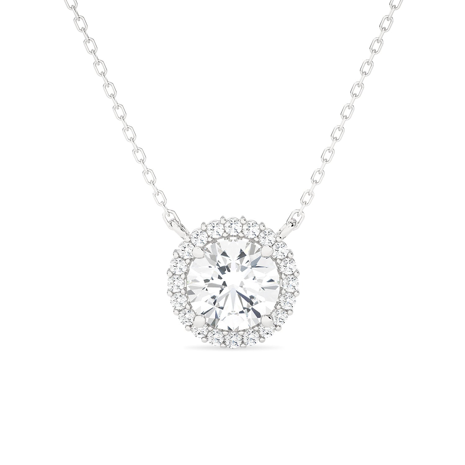 Collana Punto Luce AMA Aurora in oro bianco e diamante lab