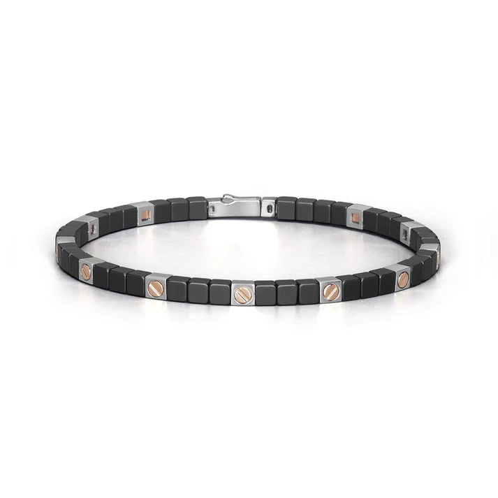Bracciale Barakà Cyborg Ceramica in oro rosa 18kt