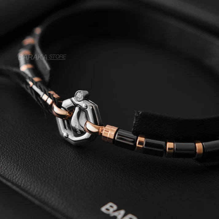 Collana Barakà Snake in ceramica high-tech lucida e oro rosa 18kt