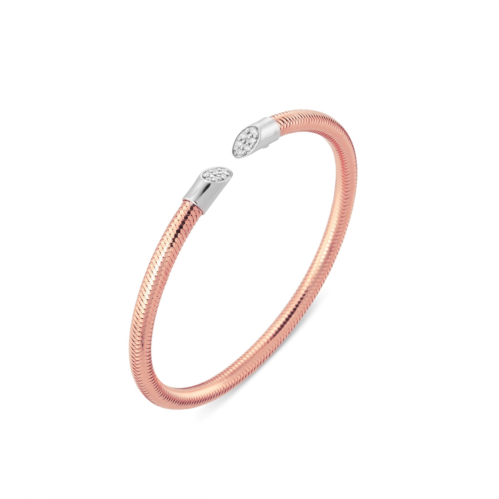 Bracciale Nobile Ponte Vecchio Gioielli in oro rosa con pavè di diamanti