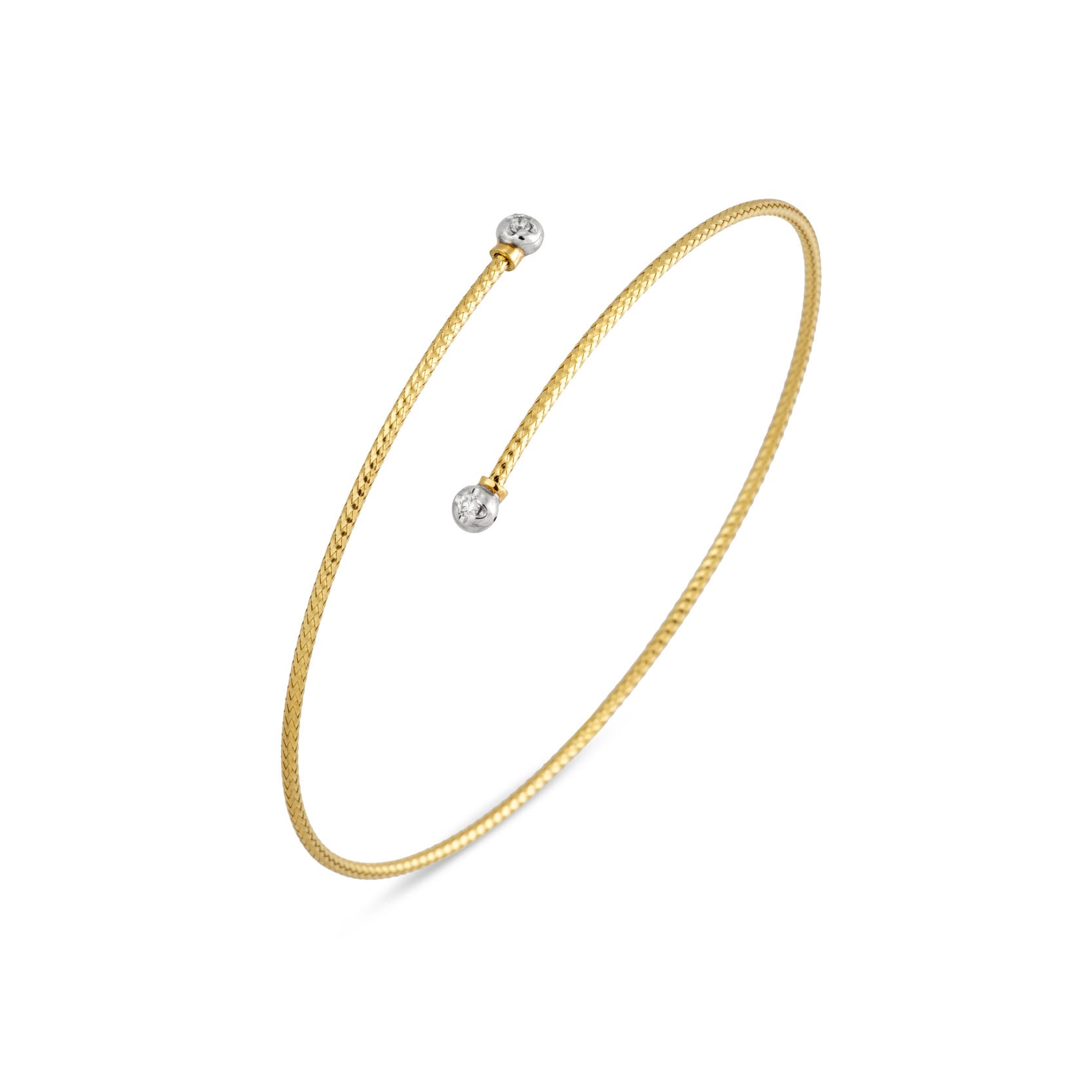 Bracciale Nobile Ponte Vecchio Gioielli contrariè in oro giallo con diamanti