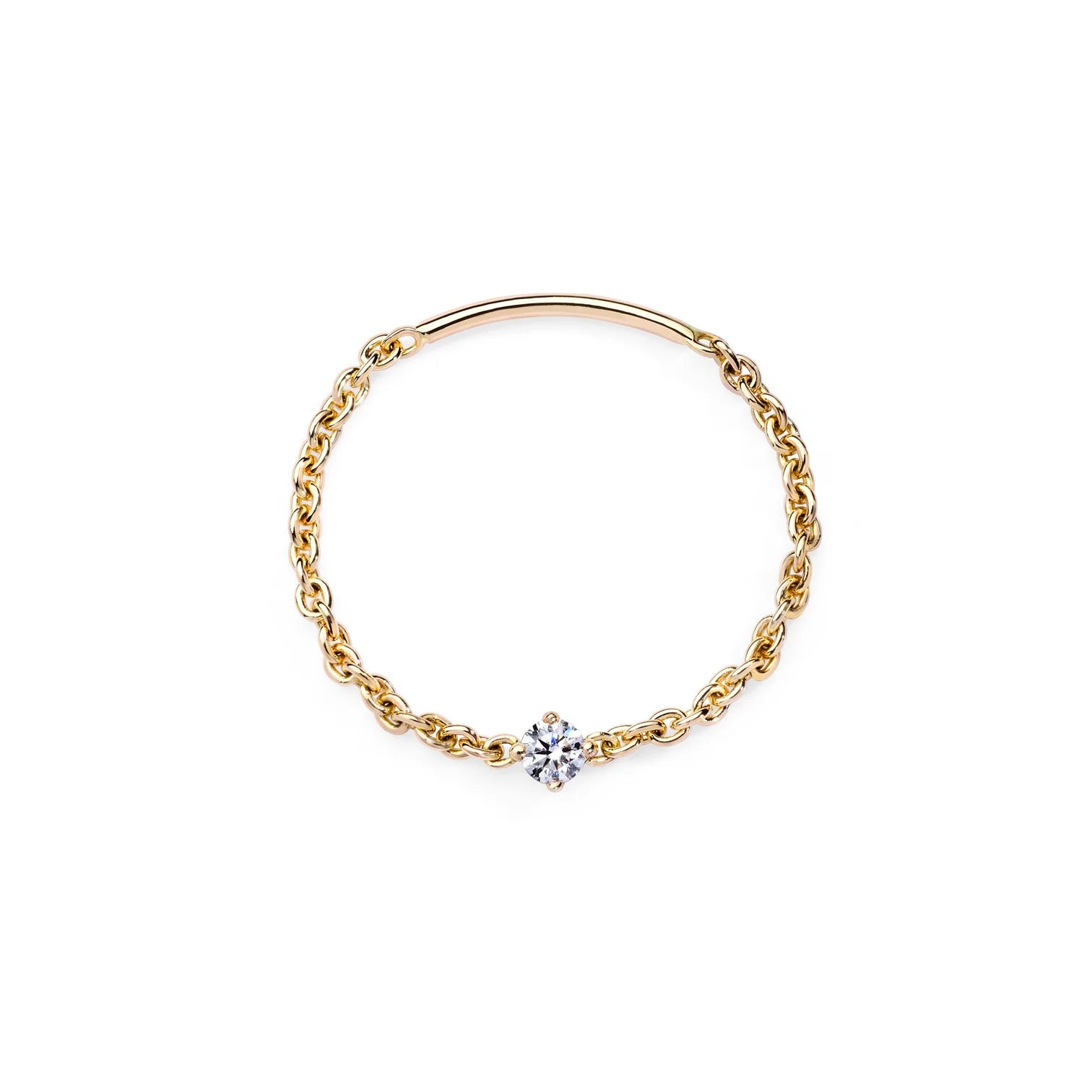 Anello Burato Soft White Solitaire in oro giallo 18kt e Diamante