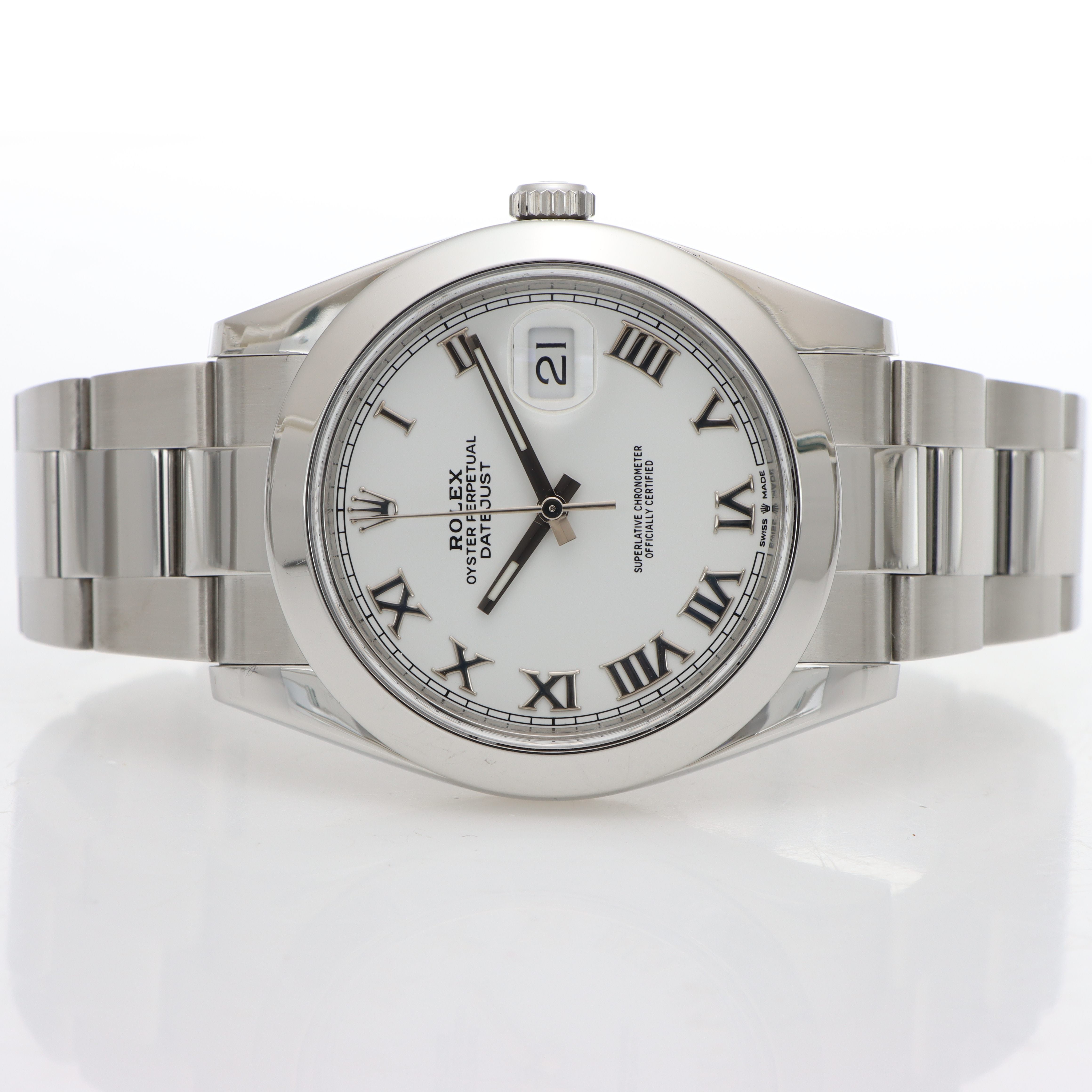 Rolex Datejust 41 Ref. 126300 Anno 2018 Bianco Romani