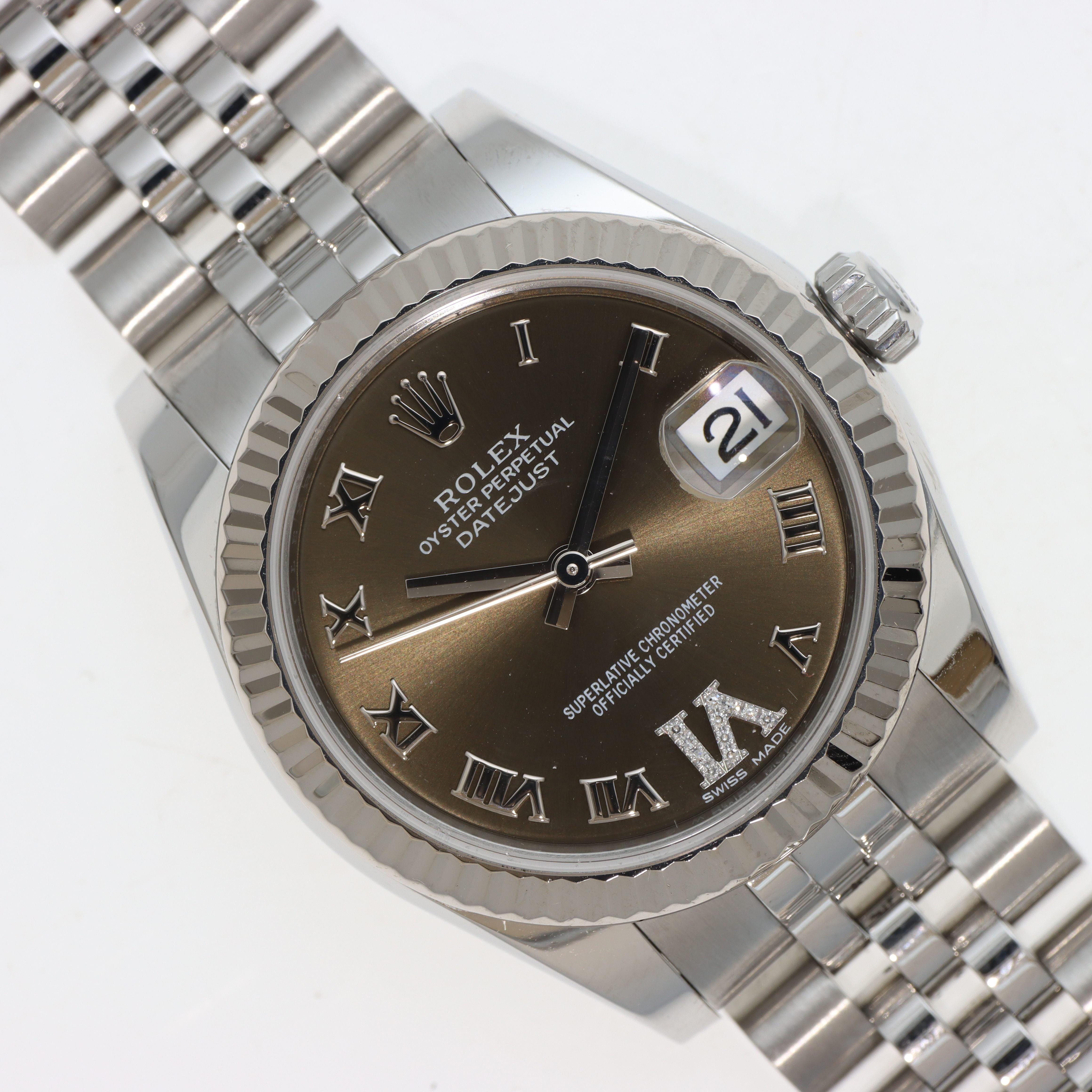 Rolex Datejust 31mm Ref. 178274 Anno 2018 Grigio VI Diamanti