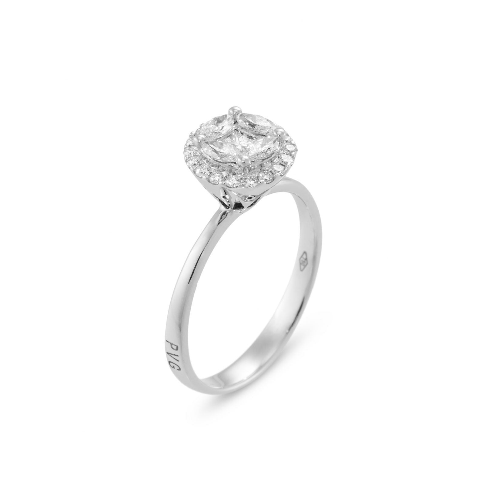 Anello Solitario a cono Benvenuto Ponte Vecchio Gioielli con diamanti