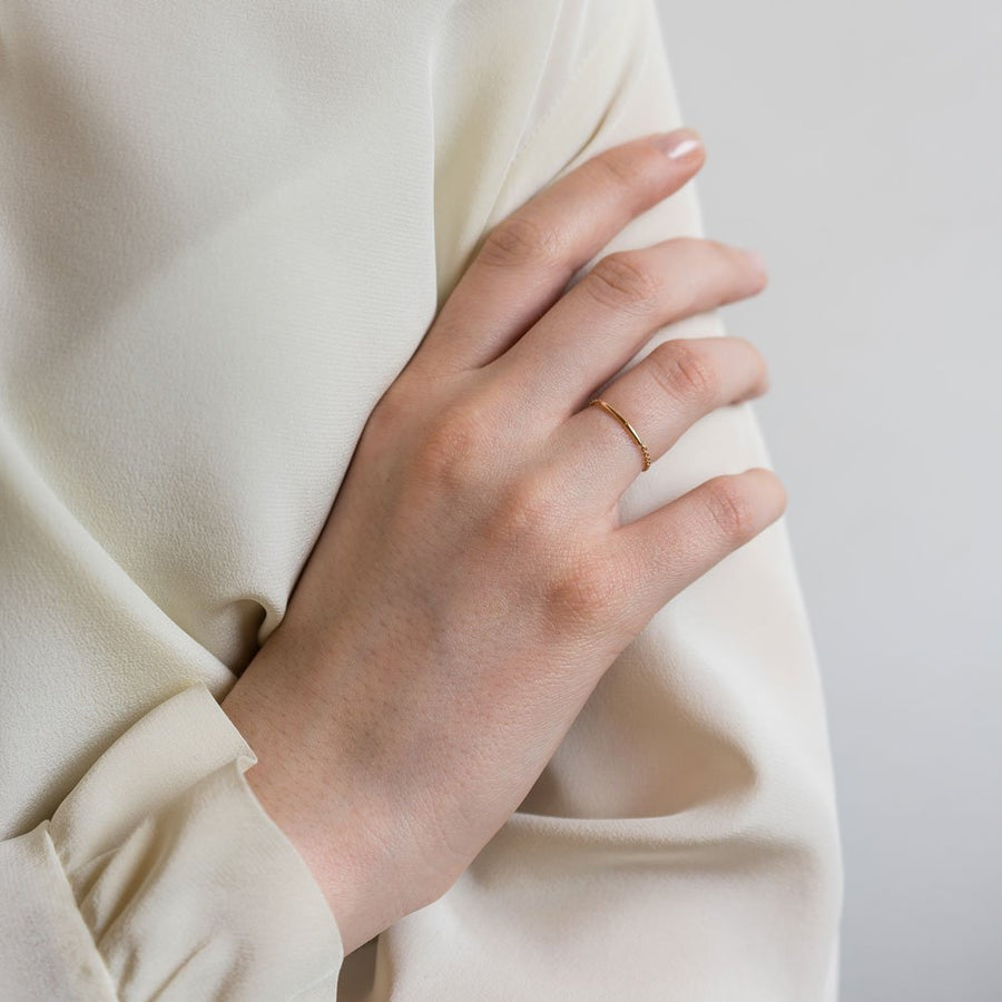 Anello Burato Arco in Oro Rosa 18 KT