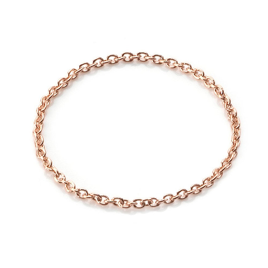 Anello Burato Catena in Oro Rosa 18 KT