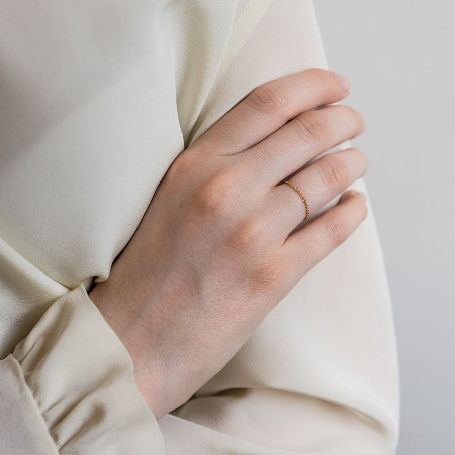 Anello Burato Catena in Oro Rosa 18 KT