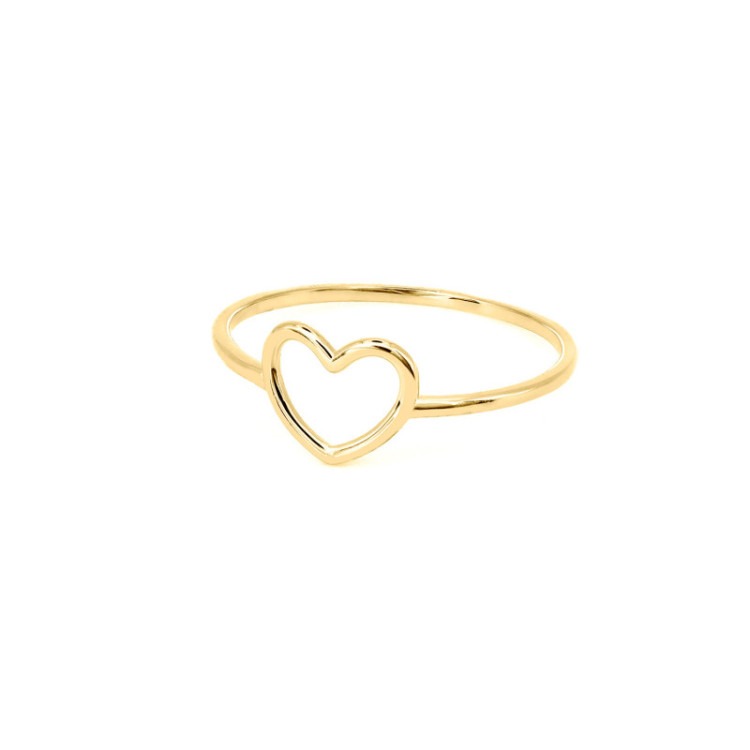 Anello Ginger in oro 9kt con simbolo cuore in filo