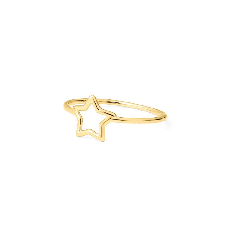 Anello Ginger in oro 9kt con simbolo stella in filo