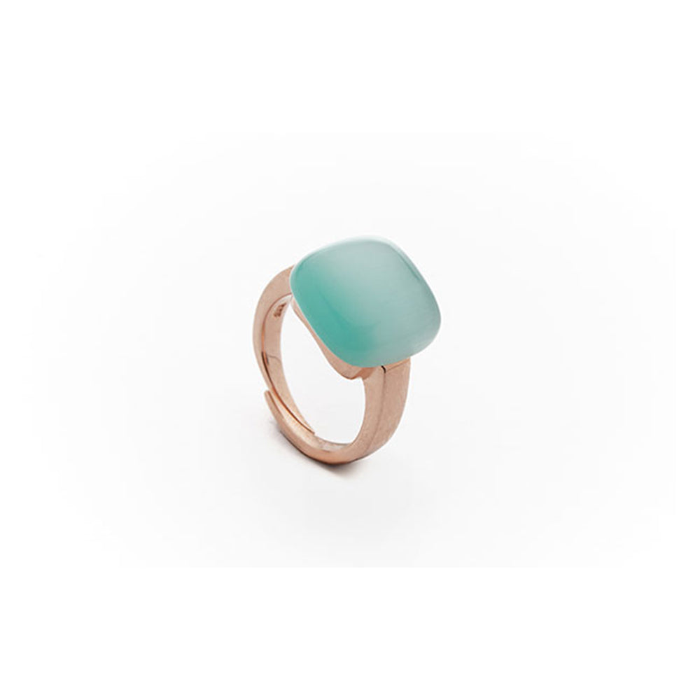 Anello Madi Essenza Verde Acqua in argento