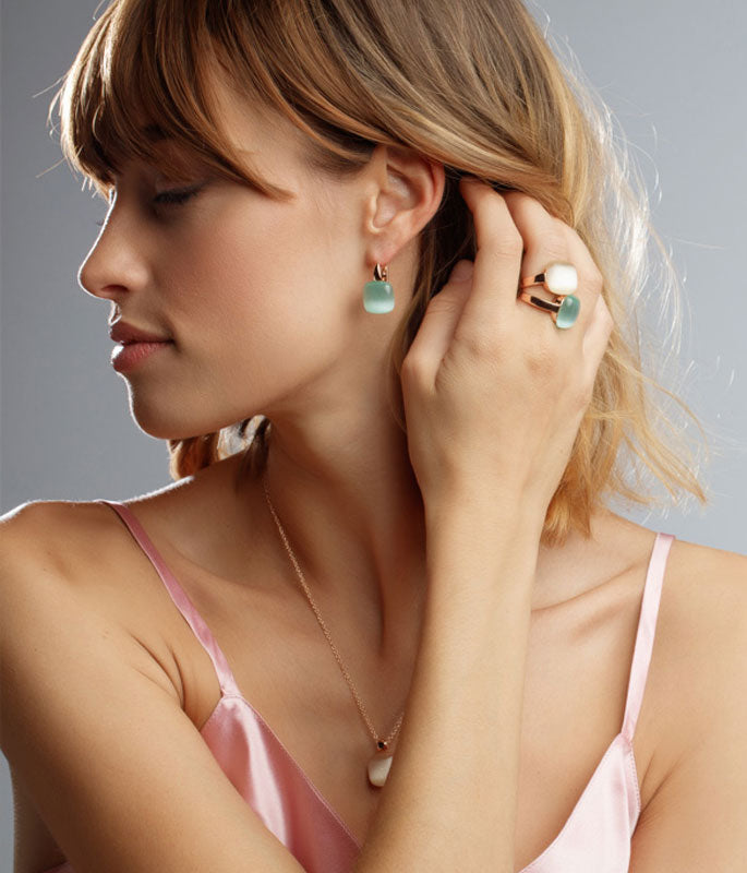 Anello Madi Essenza Verde Acqua in argento