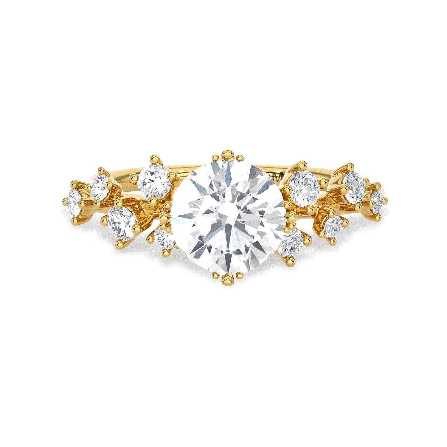 Anello Mistral AMA in oro giallo 18kt e diamanti lab