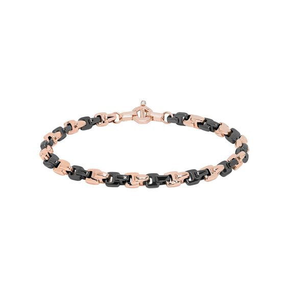 Bracciale Barakà Cyborg in ceramica high-tech lucida e oro rosa 18kt