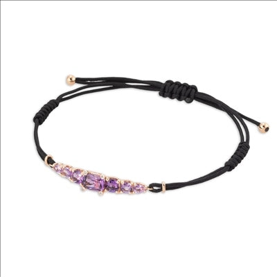 Bracciale Iris Ponte Vecchio Gioielli cordino con ametista e diamanti