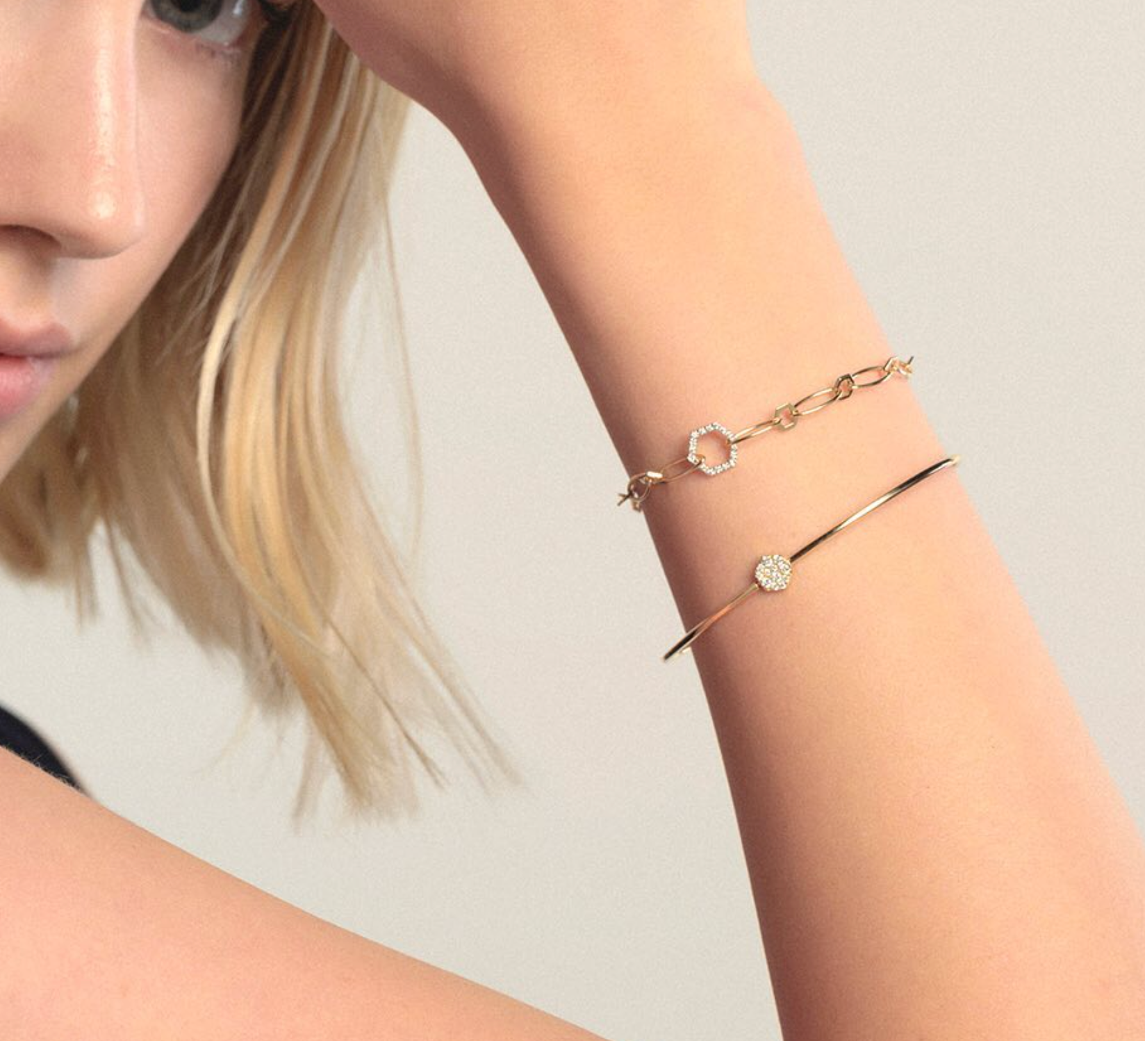 Bracciale Amuleto Yellow Bangle in oro giallo 18kt e diamanti