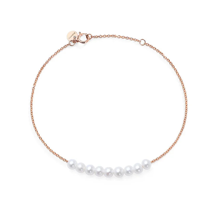 Bracciale Burato Pure Pearls in Oro Rosa 18 KT e Perle