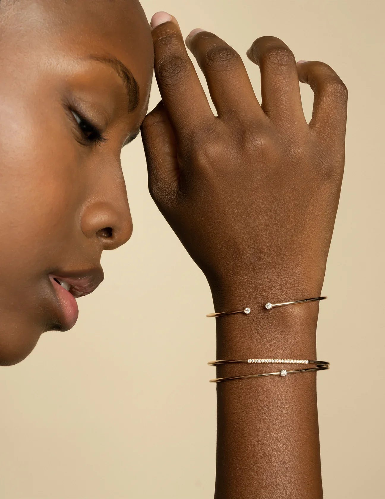 Bracciale Burato White Solitaire Bangle in Oro Bianco 18 KT e Diamante