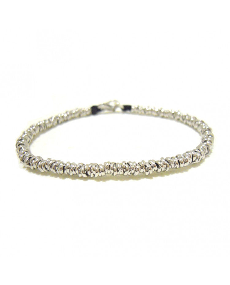 Bracciale Spadarella anelli grandi in argento 925