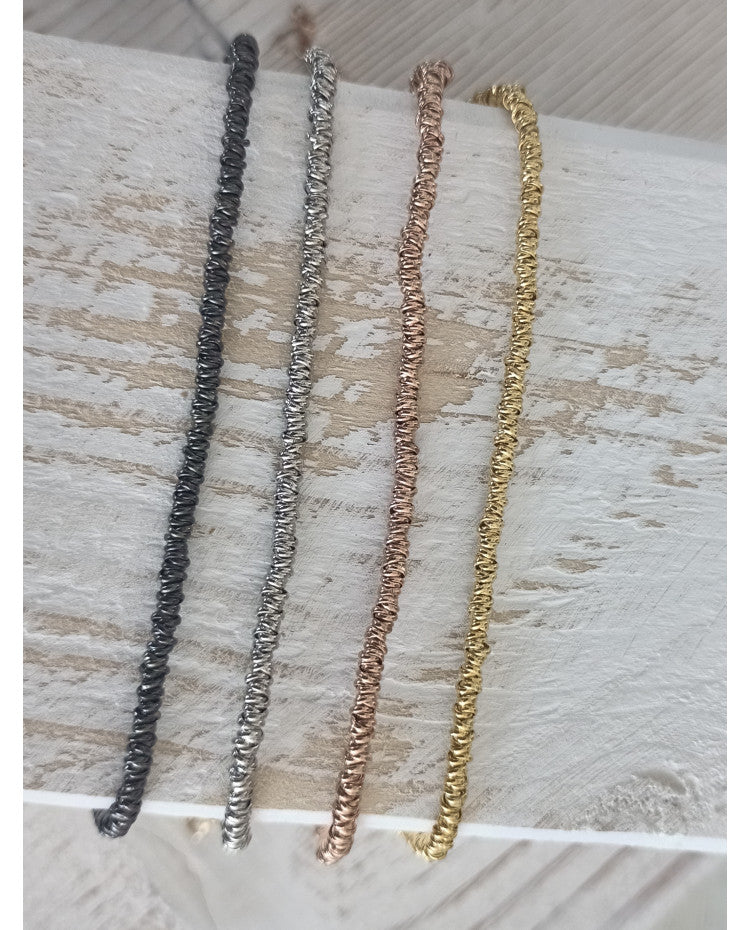 Bracciale Spadarella anelli piccoli in argento 925