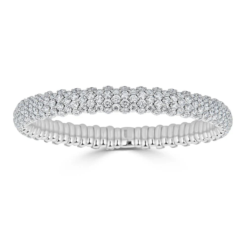 Bracciale ZYDO stretch in oro bianco 18kt e diamanti