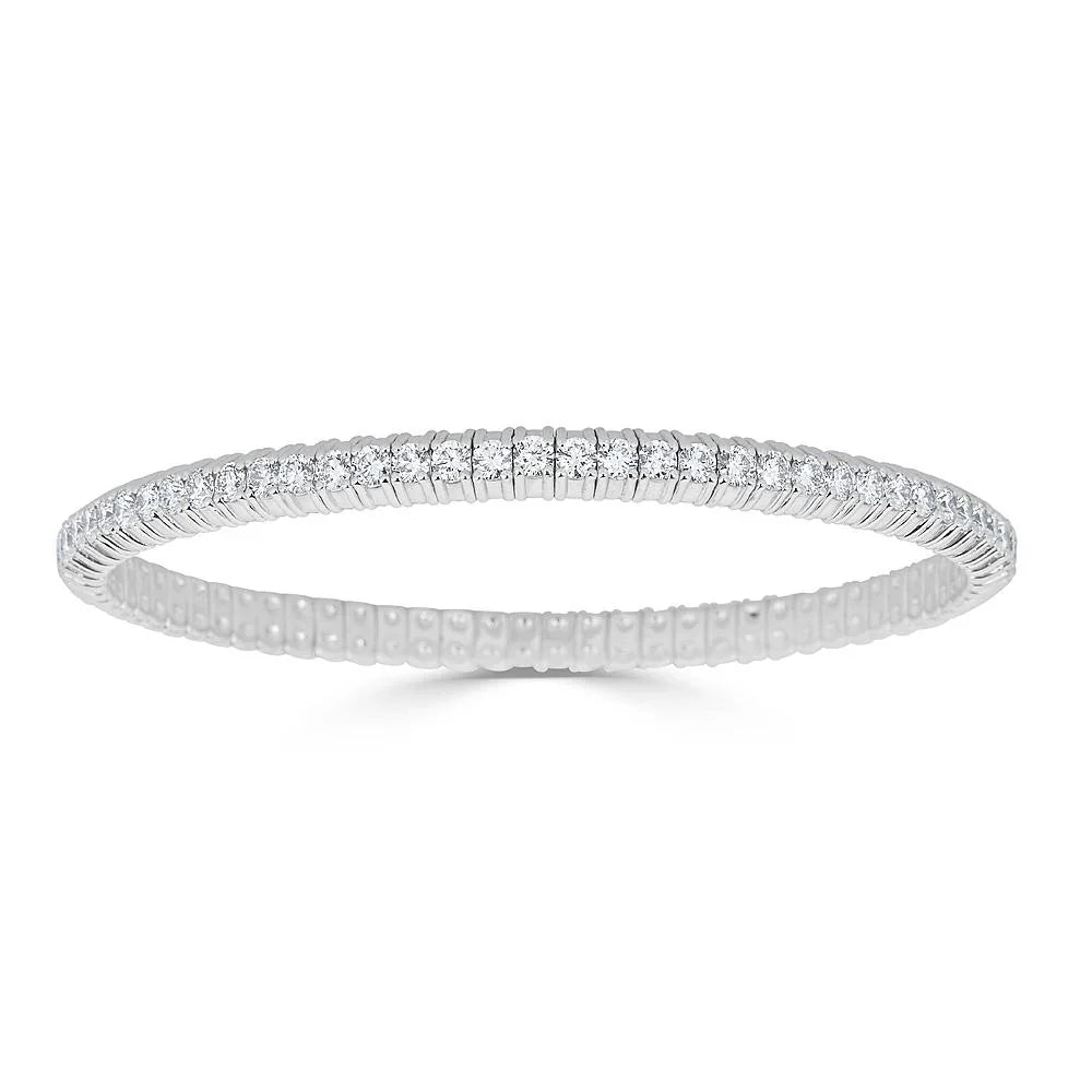 Bracciale ZYDO Tennis stretch in oro bianco 18kt e diamanti