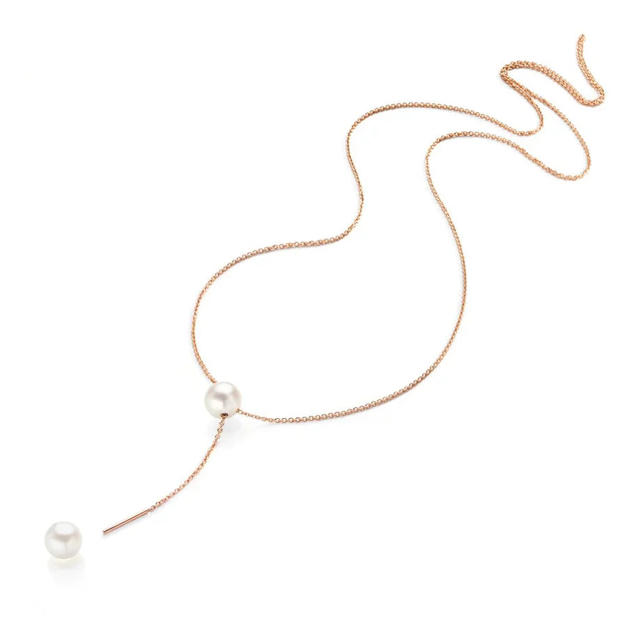 Collana Burato Lariat Pearls in Oro Rosa 18 KT e Perla