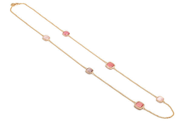 Collana lunga Madi Luce ciliegia in argento