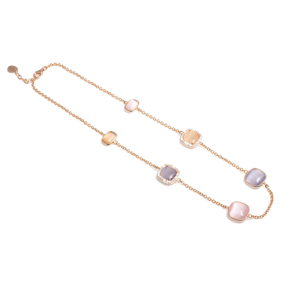 Collana Madi Laguna Luce in argento rosato degradè viola