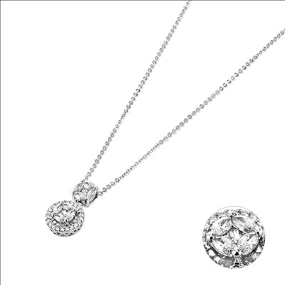 Collana Benvenuto Ponte Vecchio Gioielli doppio pendente di diamanti