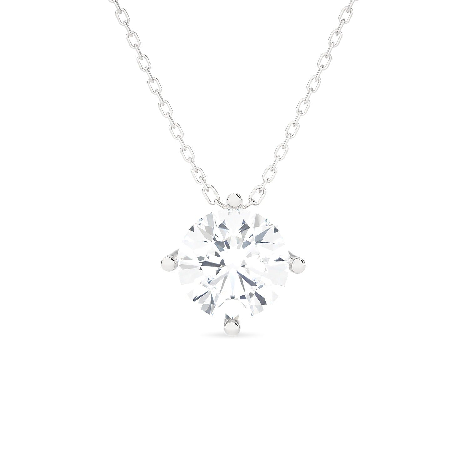 Collana Punto Luce AMA in oro bianco e diamante lab