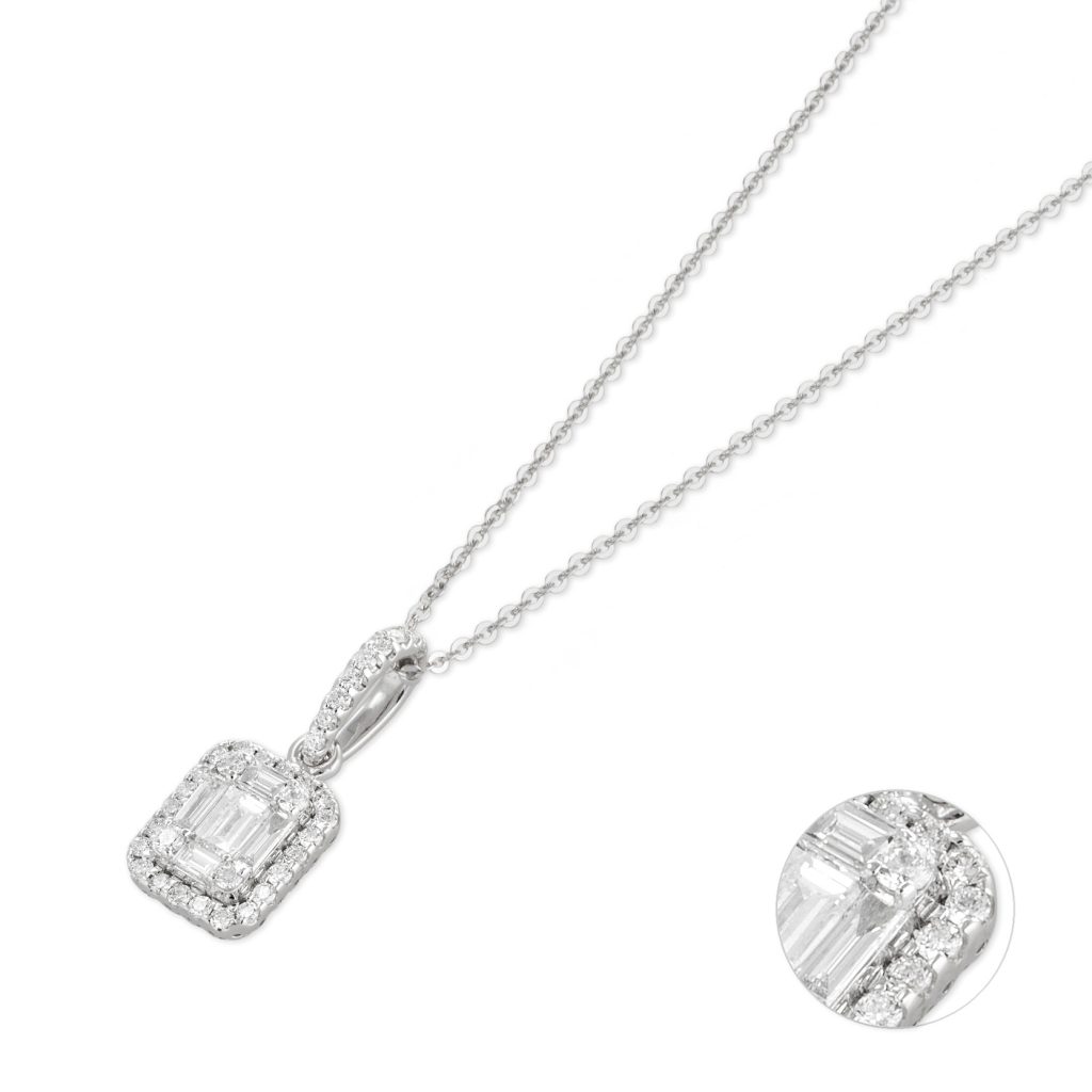 Collana punto luce Benvenuto Ponte Vecchio Gioielli con pendente di diamanti