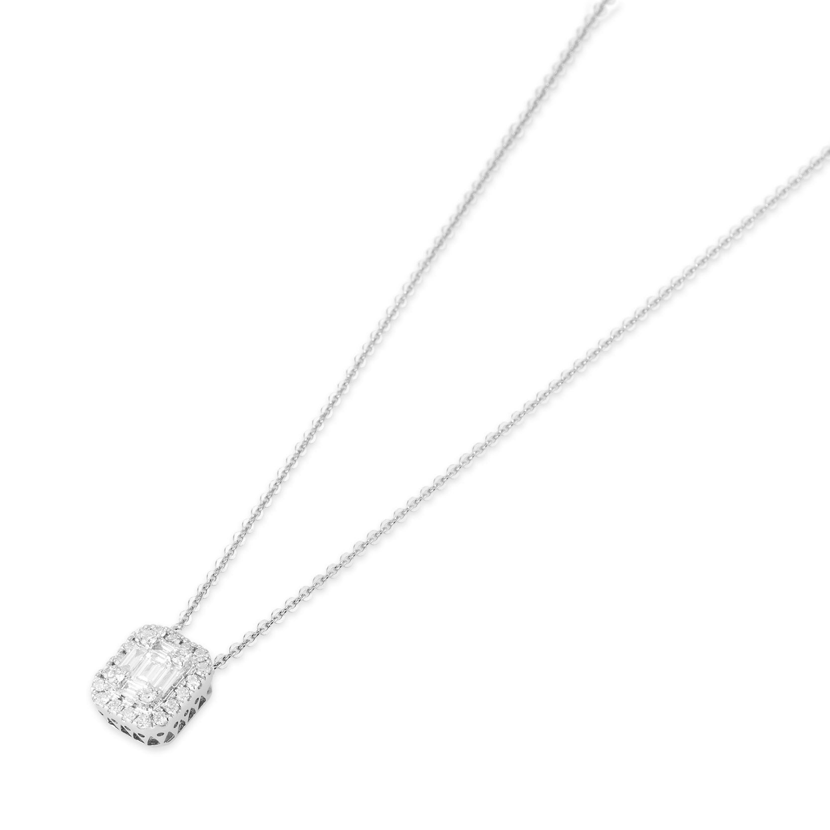 Collana punto luce Benvenuto Ponte Vecchio Gioielli con pavé di diamanti