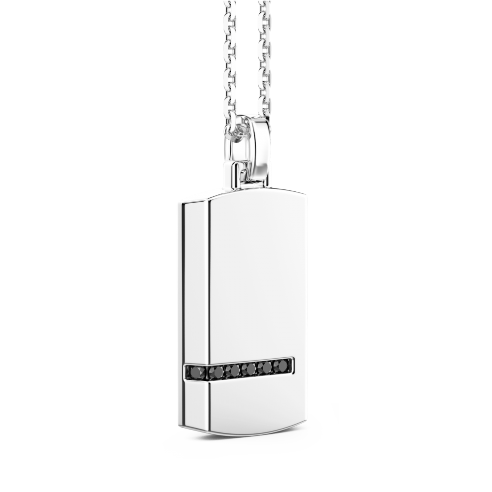 Collana Zancan in argento con pendete a targa