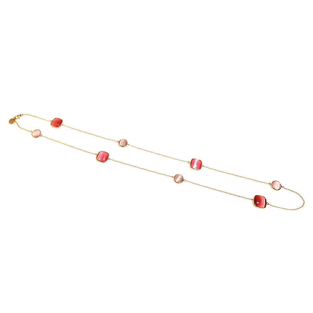 Collana lunga Madi Laguna modello chanel in argento rosato