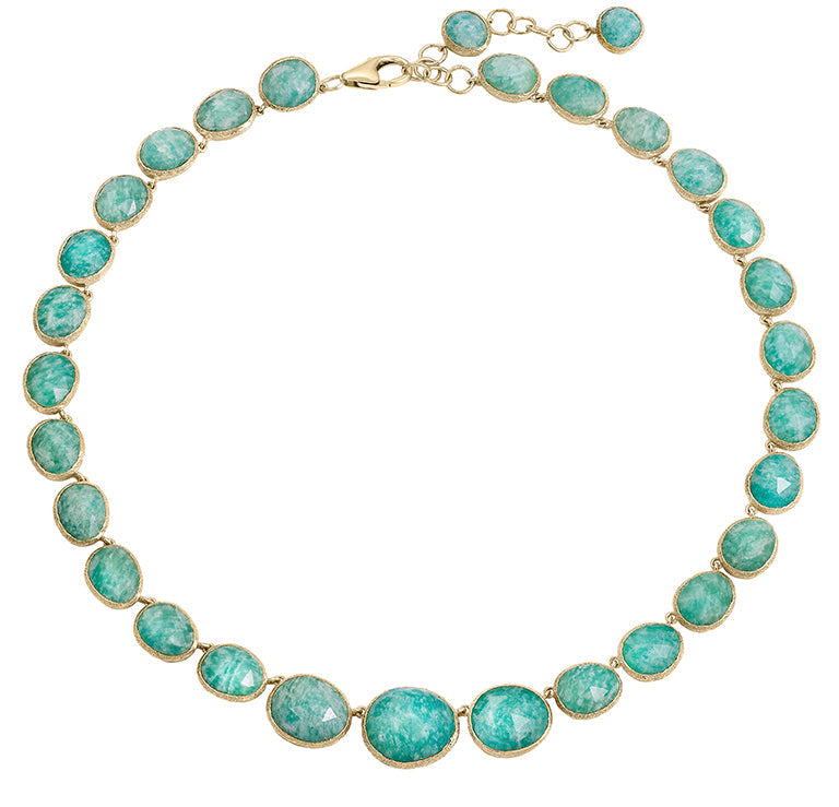 Collier Jorge Revilla Shade in argento 925 dorato e amazzonite