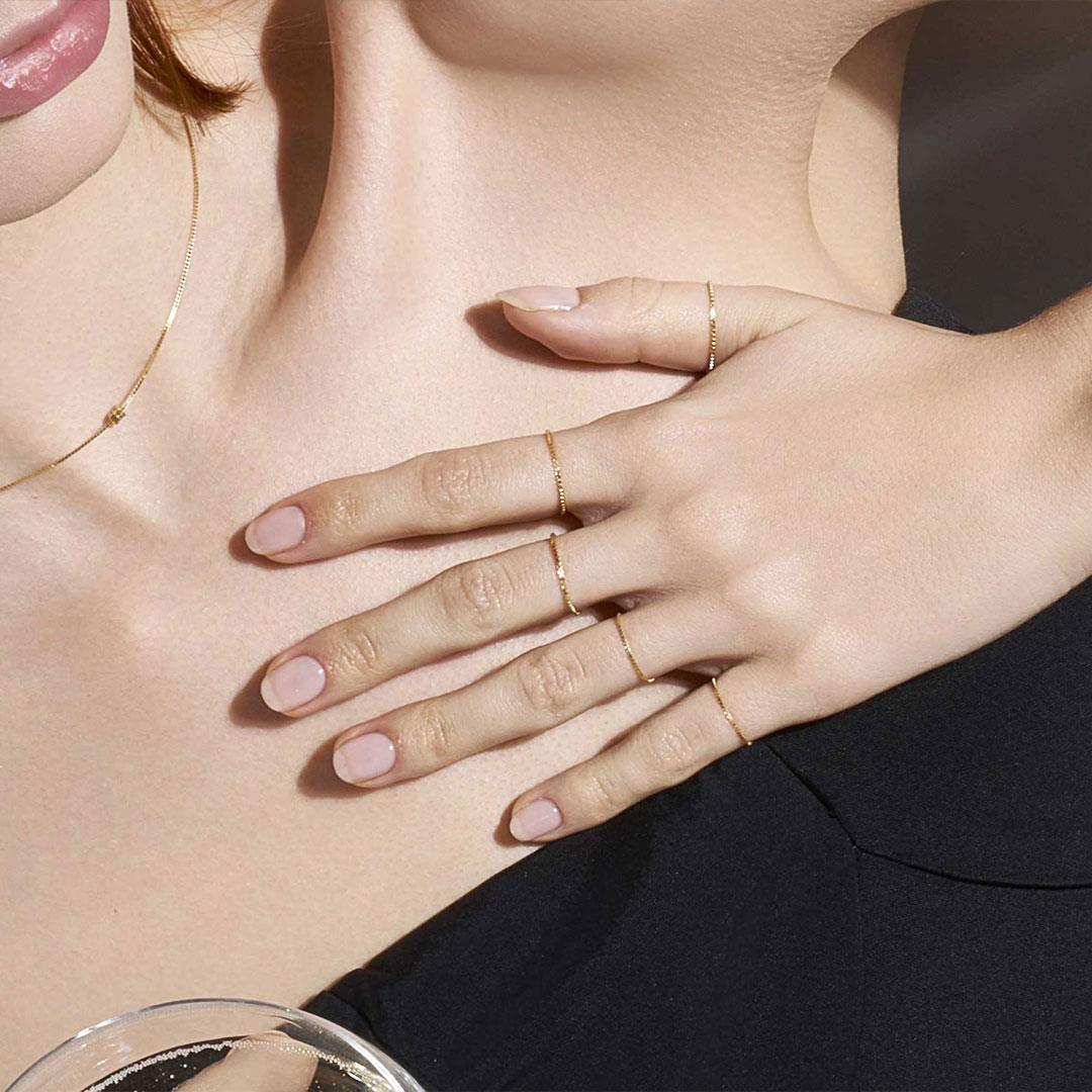 Dédié Anello Maglia Veneziana Oro 18kt