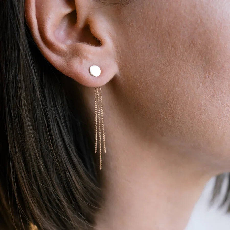 Ear Jacket Linee Burato in Oro Rosa 18 KT