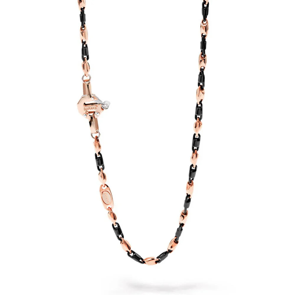 Girocollo Cyborg Ceramic in oro rosa 18kt e Ceramica nera High-Tech