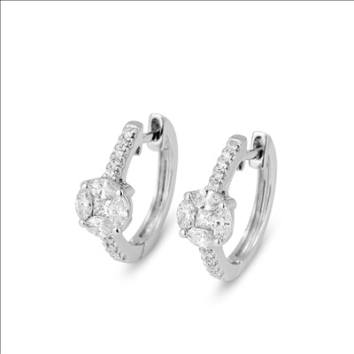 Orecchini Benvenuto Ponte Vecchio Gioielli cerchio con pavé di diamanti