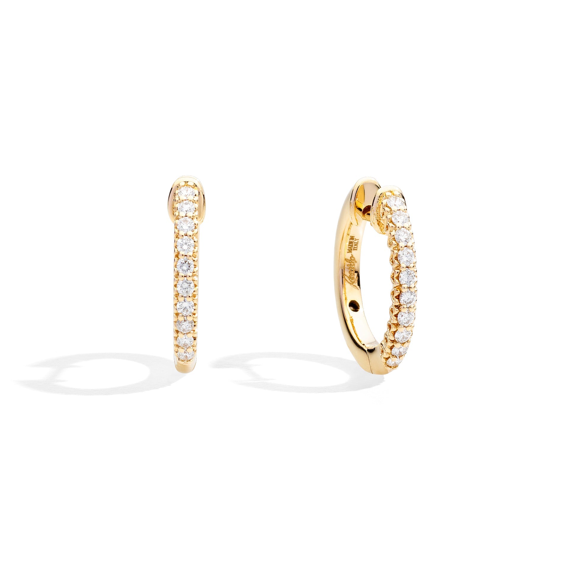 Orecchini Cerchio Recarlo Anniversary in oro giallo 18kt e diamanti