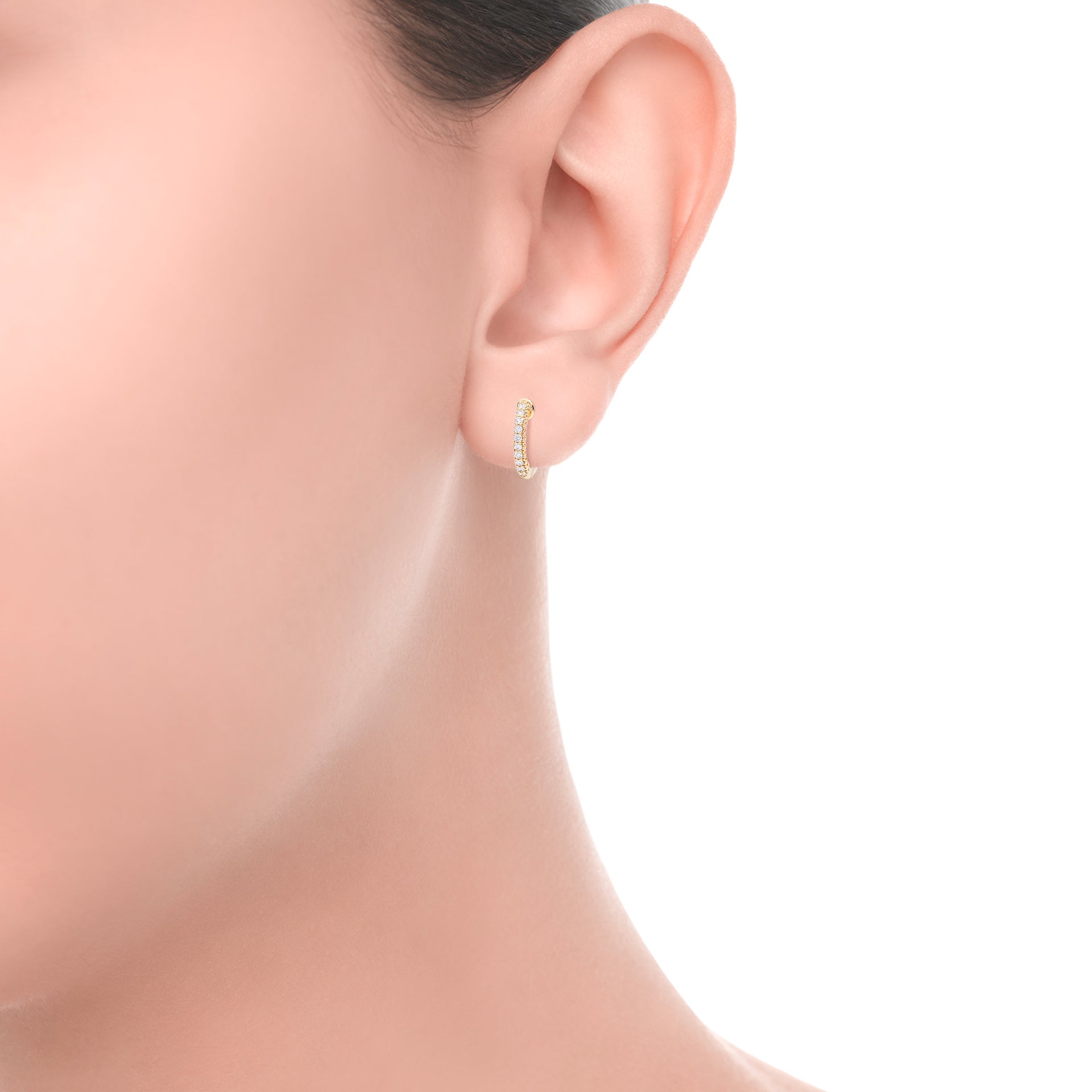 Orecchini Cerchio Recarlo Anniversary in oro giallo 18kt e diamanti