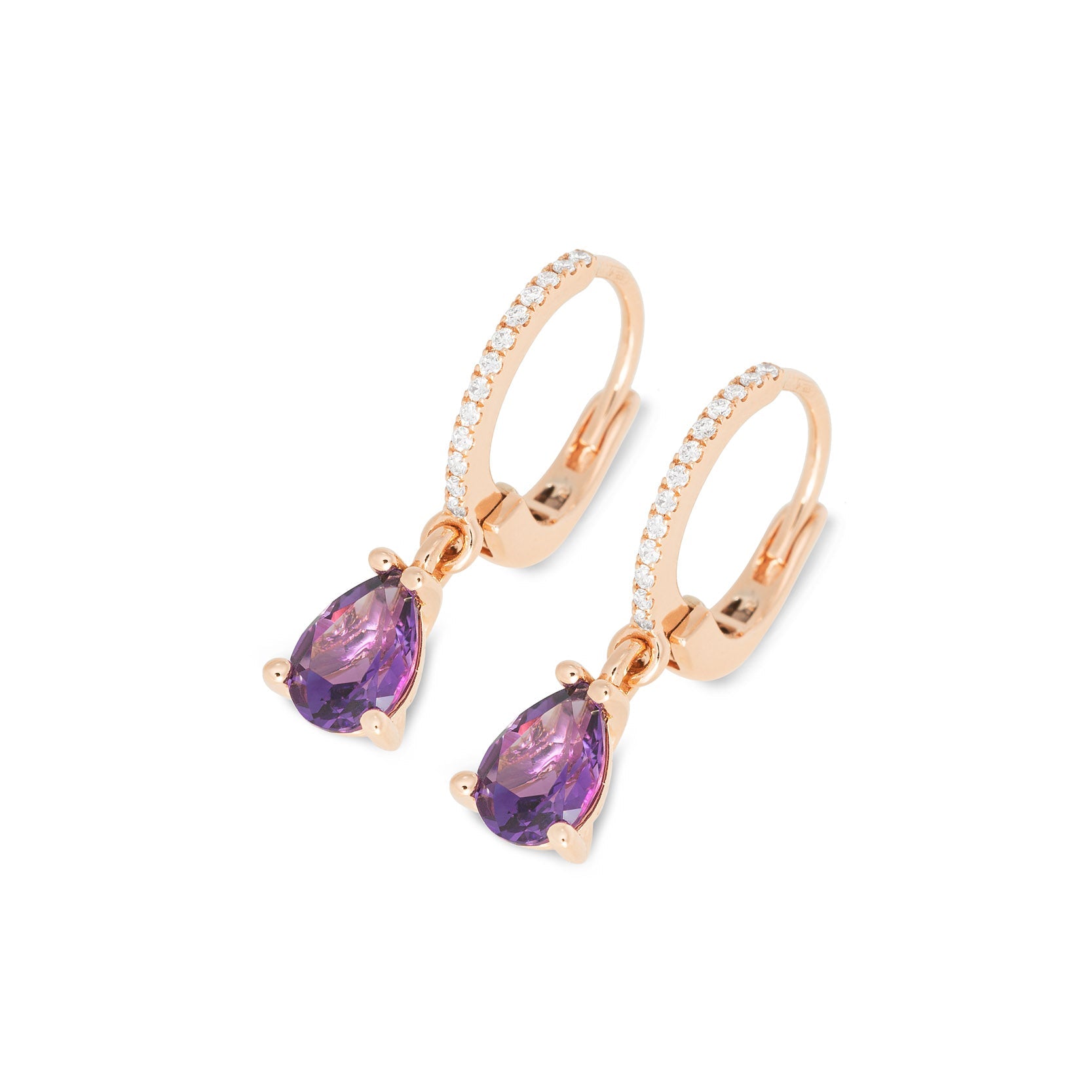 Orecchini Iris Ponte Vecchio Gioielli pendenti con ametista e diamanti