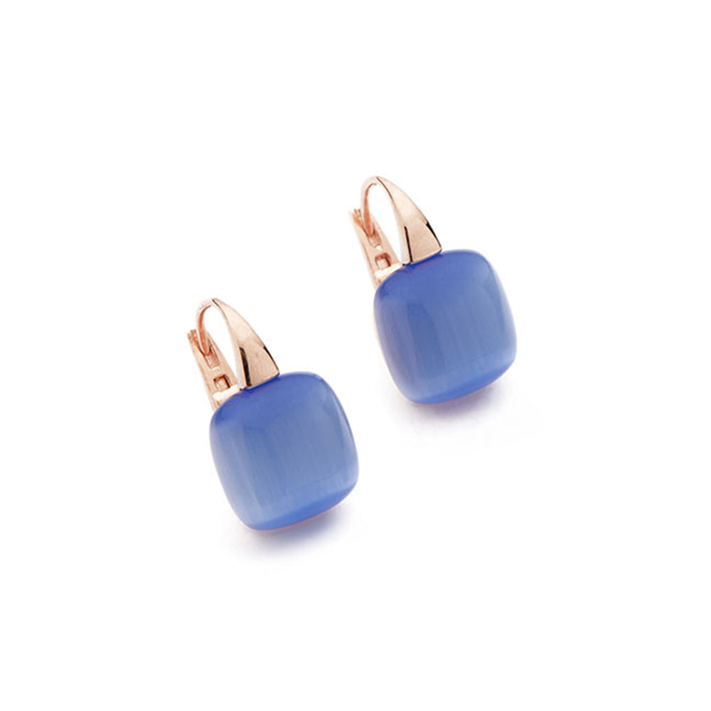 Orecchini Madi Essenza Blu elettrico in argento