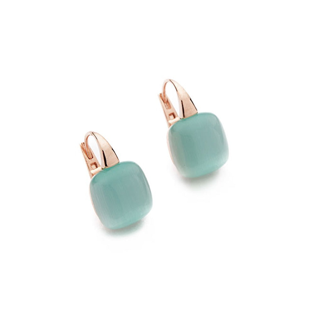 Orecchini Madi Essenza Verde Acqua in argento