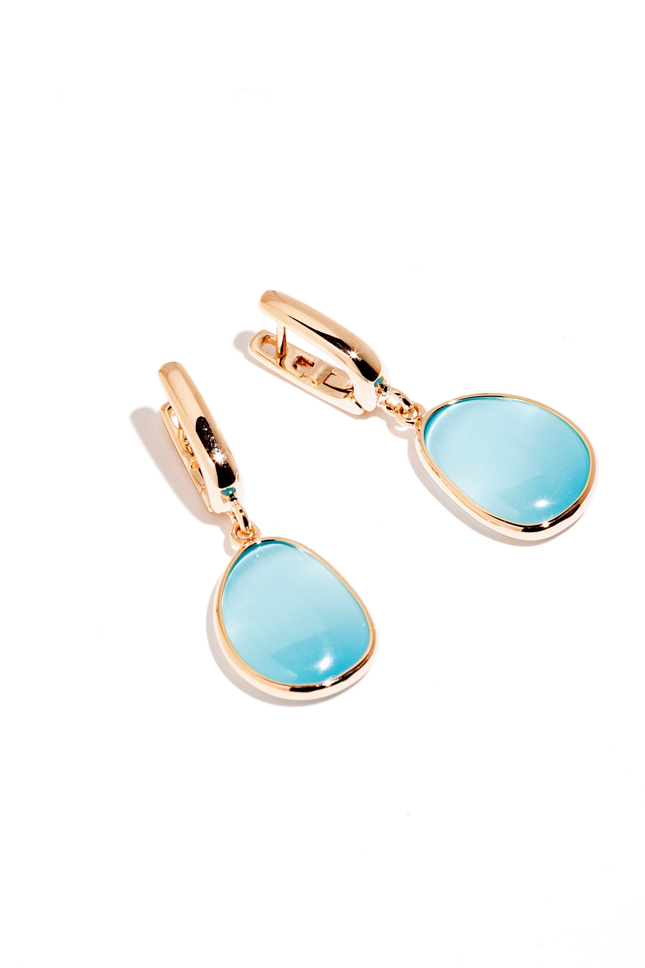 Orecchini Madi Goccia in argento colore azzurro