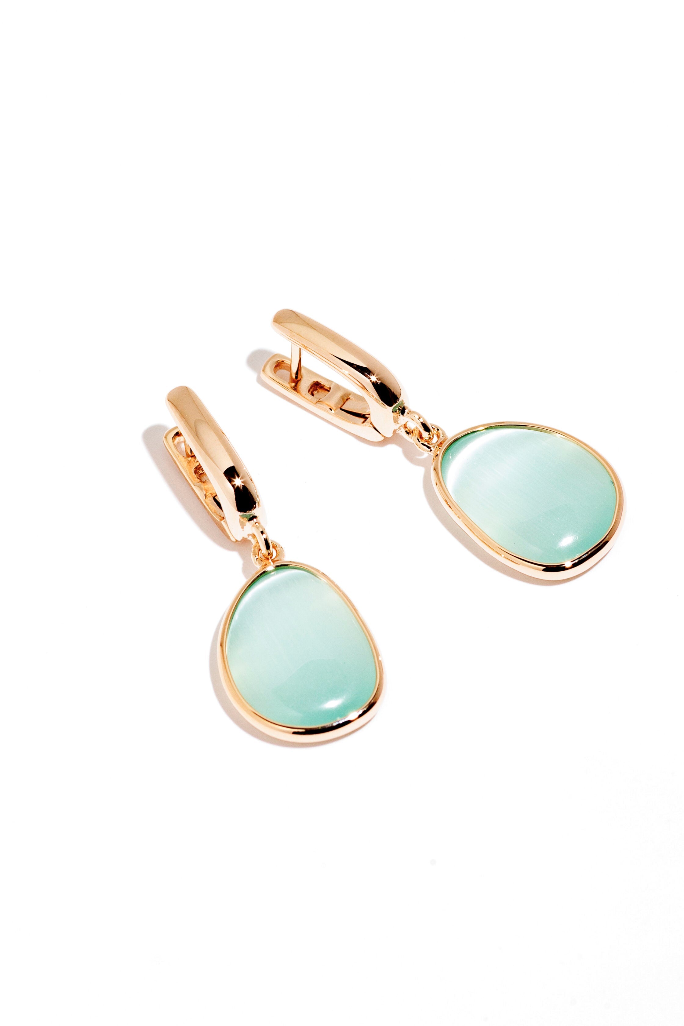 Orecchini Madi Goccia in argento colore verde acqua