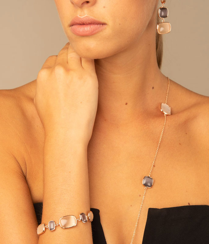 Orecchini Madi in argento Laguna colore bianco candido