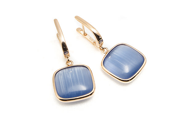 Orecchini Madi Laguna blu notte in argento