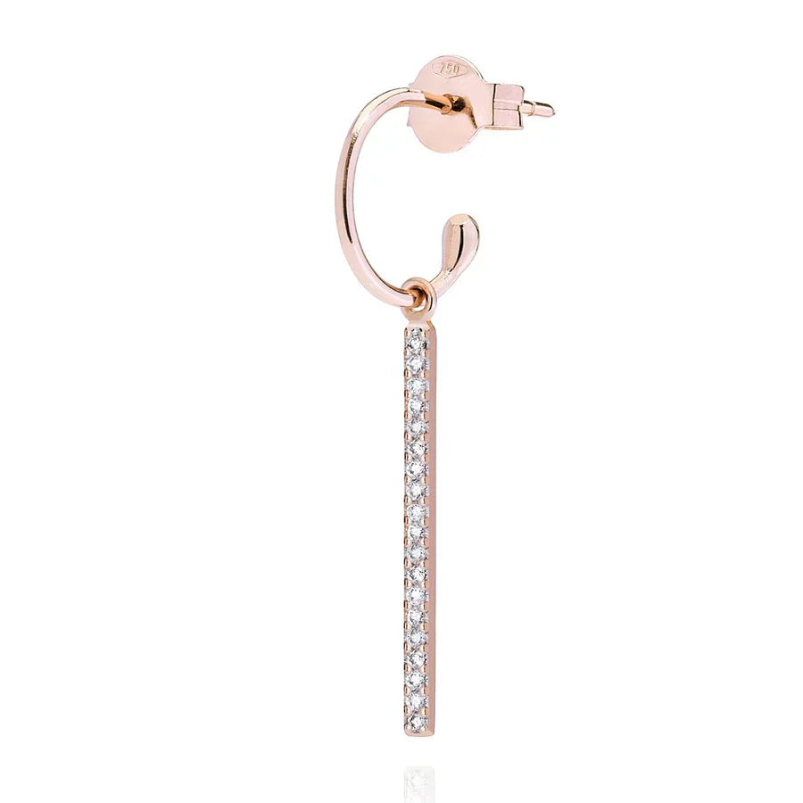 Orecchino Burato Hoop M in Oro Rosa 18 KT